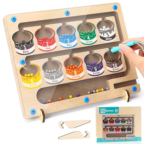 Crazyfly Magnetspiel Labyrinth, 10 Farben Lernen Sortierspiel Montessori Spielzeug Sortierspiel Magnete Kinder Motorikspielzeug Geschenk 3 4 5 6 Jahre Crazyfly Magnetspiel Labyrinth, 10 Farben Lernen Sortierspiel Montessori Spielzeug Sortierspiel Magnete Kinder Motorikspielzeug Geschenk 3 4 5 6 Jahre von PGONA