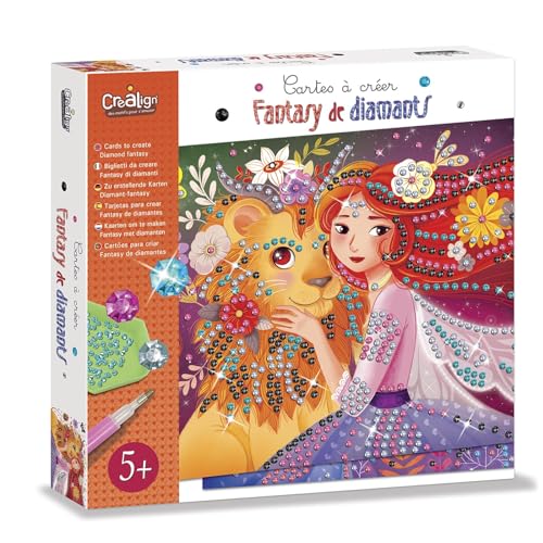 Créa Lign – Kreativ-Set für Kinder – Karten zum Basteln – Fantasy von Diamanten Créa Lign – Kreativ-Set für Kinder – Karten zum Basteln – Fantasy von Diamanten von Crea Lign