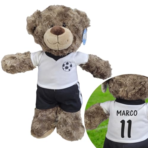 CreaDesign, Kuscheltier Bär Bodo personalisiert mit Namen, Plüschbär mit Fußball - Dress, Plüschtier Bär groß, Höhe 35,5 cm CreaDesign, Kuscheltier Bär Bodo personalisiert mit Namen, Plüschbär mit Fußball - Dress, Plüschtier Bär groß, Höhe 35,5 cm von CreaDesign