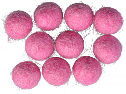 Filzkugeln 10mm Rosa P1 - 10 Stk von CreaFelting