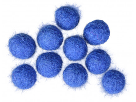 Filzkugeln 10mm Blau BL1 - 10 Stk von CreaFelting
