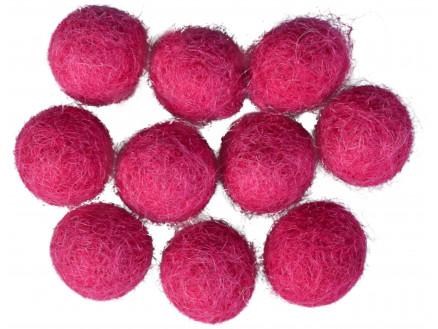 Filzkugeln 10mm Dunkel Cerise P8 - 10 Stk von CreaFelting