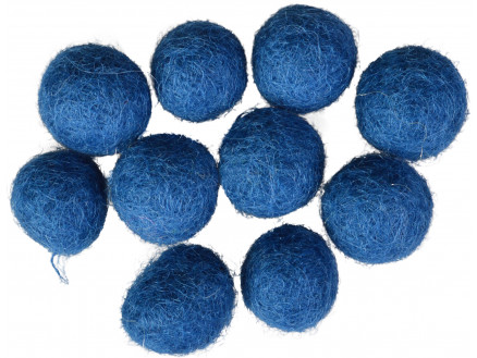 Filzkugeln 10mm Dunkelblau BL3 - 10 Stk von CreaFelting