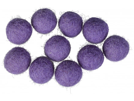 Filzkugeln 10mm Dunkles Lila V1 - 10 Stk von CreaFelting