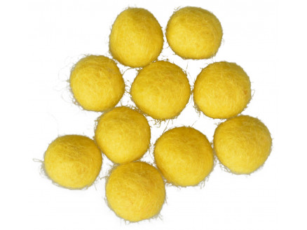 Filzkugeln 10mm Gelb Y1 - 10 Stk von CreaFelting