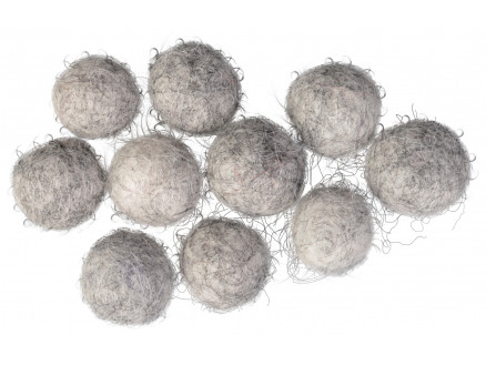 Filzkugeln 10mm Grau Natur Mix - 10 Stk von CreaFelting
