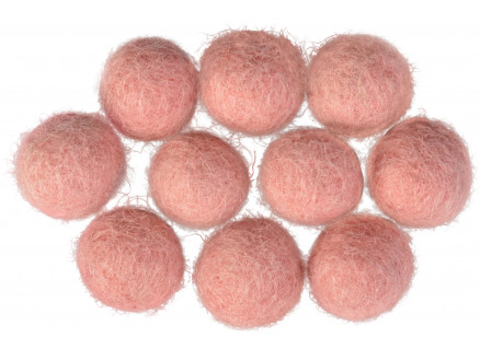 Filzkugeln 10mm Helles Rosa P6 - 10 Stk von CreaFelting