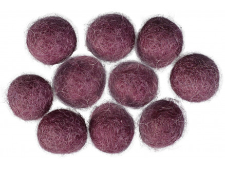 Filzkugeln 10mm Lila Pflaume V5 - 10 Stk von CreaFelting