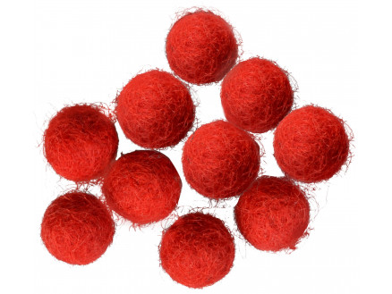 Filzkugeln 10mm Rot R1 - 10 Stk von CreaFelting
