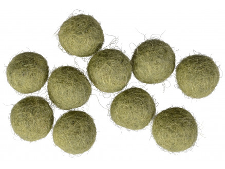 Filzkugeln 10mm Staubgrün GN9 - 10 Stk von CreaFelting