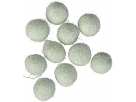 Filzkugeln Wolle 10mm Helles Minzgrün W5 - 10 Stk von CreaFelting