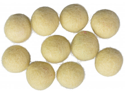 Filzkugeln Wolle 10mm Hellgelb W3 - 10 Stk von CreaFelting