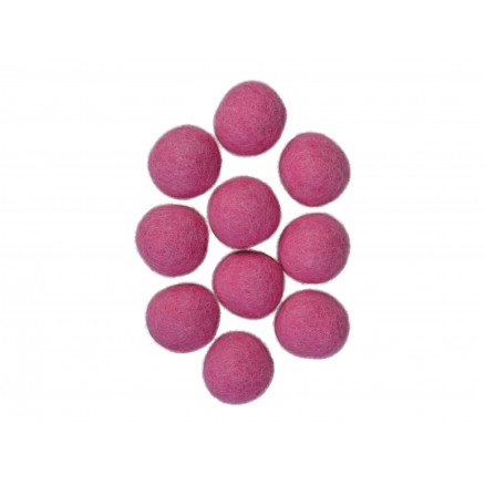 Filzkugeln Wolle Wool 20mm Pink P1 - 10 Stk von CreaFelting