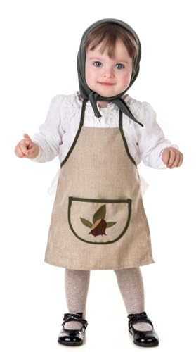 Creaciones Llopis Kastanienkostüm Beige Blätter-Kastanie, Kastanienkostüm für Babys, Kastanienkostüm für Mädchen (0-12 Monate) von Creaciones Llopis