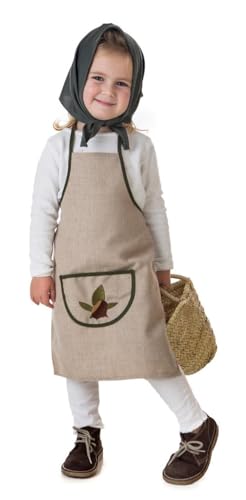 Creaciones Llopis Kastanienkostüm Beige Blätter-Kastanie, Kastanienkostüm für Babys, Kastanienkostüm für Mädchen (3-5 Jahre) von Creaciones Llopis