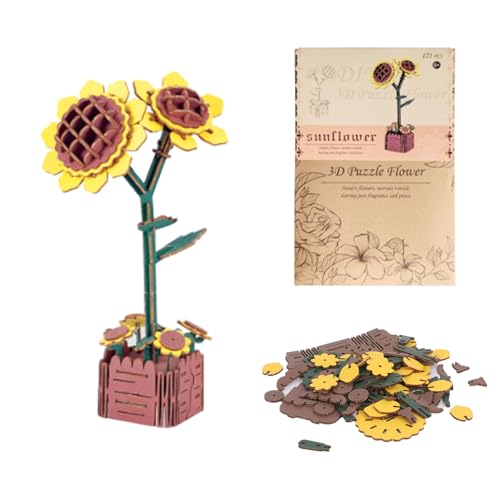 3D Puzzle DIY Holzblume, Holz DIY Künstliche Blume Modell Kits Ewige Blumen Romantisches Geschenk für Erwachsene zum Bauen Kreative Wohnkultur Geburtstag Valentinstag für Frauen 3D Puzzle DIY Holzblume, Holz DIY Künstliche Blume Modell Kits Ewige Blumen Romantisches Geschenk für Erwachsene zum Bauen Kreative Wohnkultur Geburtstag Valentinstag für Frauen von Creaher