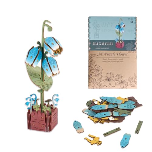 3D Puzzle DIY Holzblume, Holz DIY Künstliche Blume Modell Kits Ewige Blumen Romantisches Geschenk für Erwachsene zum Bauen Kreative Wohnkultur Geburtstag Valentinstag für Frauen 3D Puzzle DIY Holzblume, Holz DIY Künstliche Blume Modell Kits Ewige Blumen Romantisches Geschenk für Erwachsene zum Bauen Kreative Wohnkultur Geburtstag Valentinstag für Frauen von Creaher