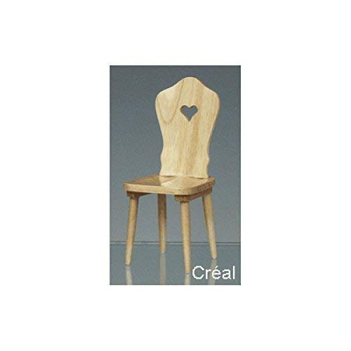 Creal 30820 Miniatur Küchenstuhl Stuhl (1 Stück) Natur Holz 1:12 von Creal