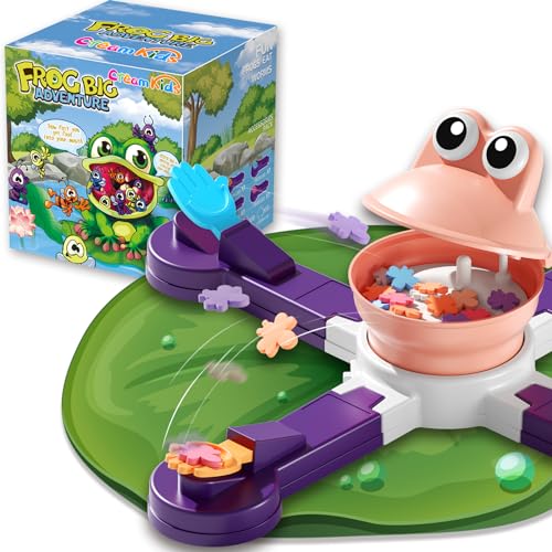 CREAMKIDS Froschfütterung Brettspiel Set, Frosch frisst Käfer Wettbewerbsspiel, Familienzusammenkunft Brettspiel für 3+ Jahre alte Kinder von Cream Kids