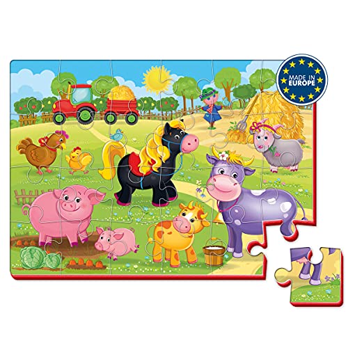 Creanino 24-teiliges Foam-Puzzle für Kinder I Puzzle ab 3 Jahre I Puzzel Spielzeug I Weiches Puzzle (Bauernhof) von Creanino