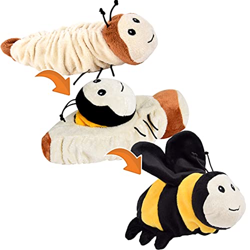 Creanino Kuscheltier 2 in 1 I Wende Plüschtier I Verwandlung und Entwicklung Reversible Plüsch, kreatives Flip Handpuppen Spielzeug, superweiches Lernspielzeug zum Wenden - Biene Creanino Kuscheltier 2 in 1 I Wende Plüschtier I Verwandlung und Entwicklung Reversible Plüsch, kreatives Flip Handpuppen Spielzeug, superweiches Lernspielzeug zum Wenden - Biene von Creanino