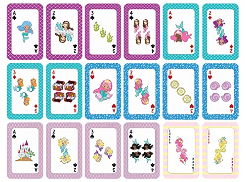 Creanoso Meerjungfrauen und Unterwasser-Spielkarten (1 Brücke) - Stocking Stumphers Educational Playing Cards for Family von Creanoso