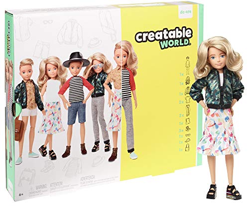 Creatable World GGT67 Deluxe Charakter Set, individuell gestaltbare Puppe mit blonden, welligen Haaren von Creatable World