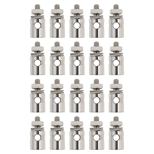 Create idea 20 Stück 2,1 mm Lochdurchmesser Schubstange Servo Steckverbinder Verbindungsstopper Einsteller passend für 1,8–2,0 mm Stahldraht für RC Modellauto, Flugzeug, Hubschrauber von Create idea