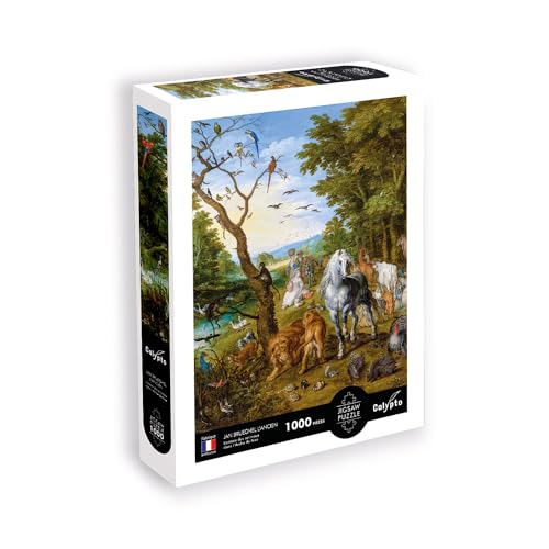 Calypto 3907001 Arche Noah, 1000 Teile Puzzle mit Soft-Touch, Kunstpuzzle mit samtiger Oberfläche, für Erwachsene und Kinder ab 9 Jahren, Jan Brueghel von Création Véronique Debroise