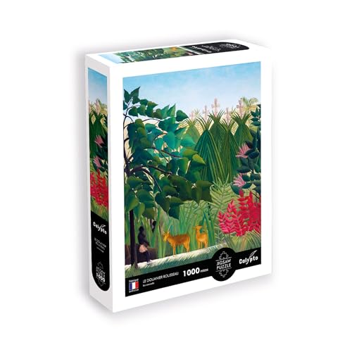 Calypto 3907002 Der Wasserfall, 1000 Teile Puzzle mit Soft-Touch, Kunstpuzzle mit samtiger Oberfläche, für Erwachsene und Kinder ab 9 Jahren, Henri Rousseau von Calypto