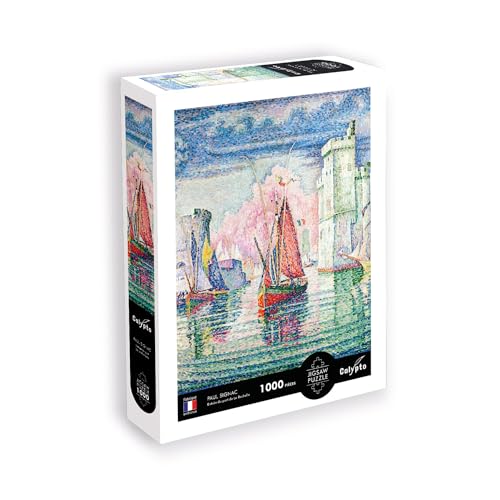 Calypto 3907005 Hafen von La Rochelle, 1000 Teile Puzzle mit Soft-Touch, Kunstpuzzle mit samtiger Oberfläche, für Erwachsene und Kinder ab 9 Jahren, Paul Signac von Création Véronique Debroise
