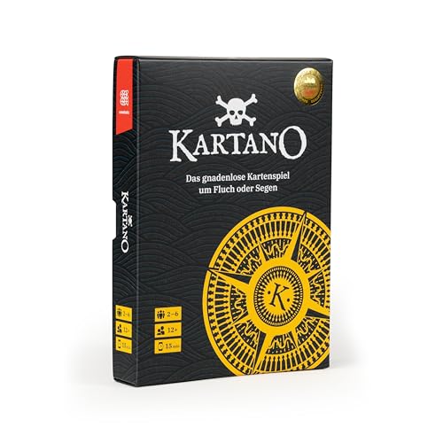 Kartano – Das gnadenlose Kartenspiel um Fluch oder Segen. Ideal als Partyspiel, Reisespiel oder Spiel für spaßige Spieleabende mit Freunden oder Familie. Für 2-6 Spieler, ab 12 Jahren, ca. 15 Minuten von Creatistic