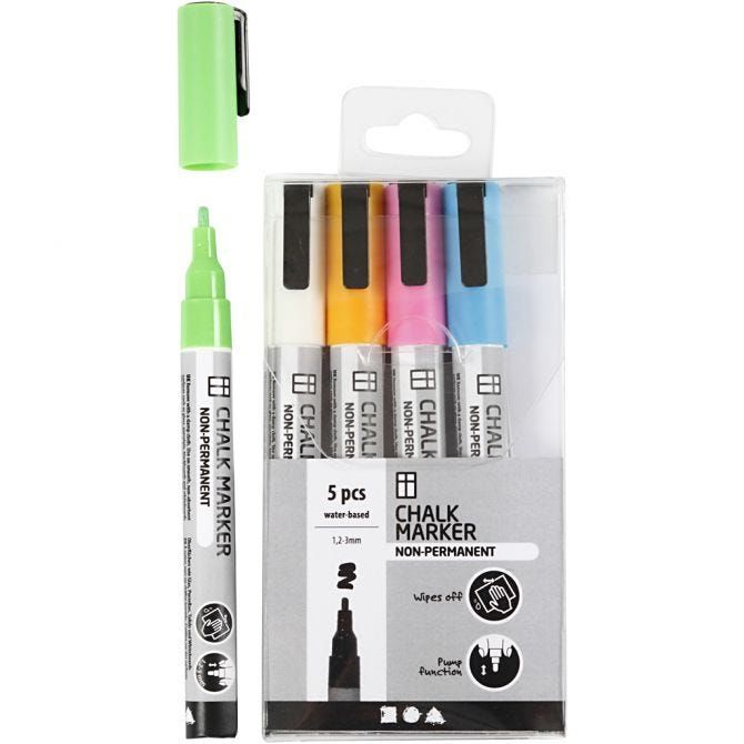 Creativ Company Chalk Markers Kraftvolle Farben 5 St. von Creativ Company
