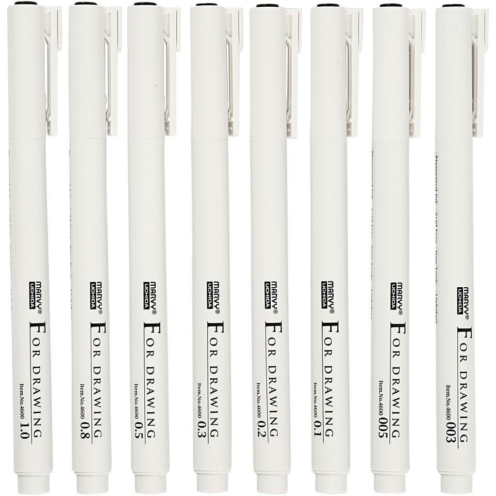 Creativ Company Fine Line Schreib-/Zeichenstifte 8 Stück, Schwarz Creativ Company Fine Line Schreib-/Zeichenstifte 8 Stück, Schwarz von Creativ Company