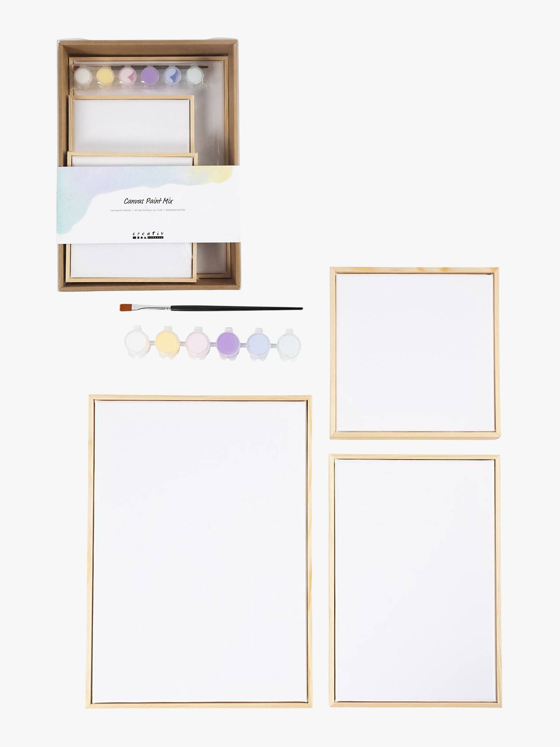 Creativ Company Leinwände 3er-Pack, Pastellfarben von Creativ Company