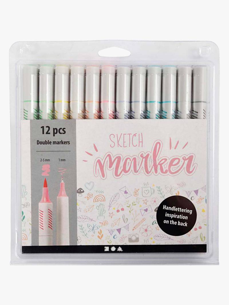 Creativ Company Sketch Marker Stifte Pastellfarben 12er-Pack von Creativ Company
