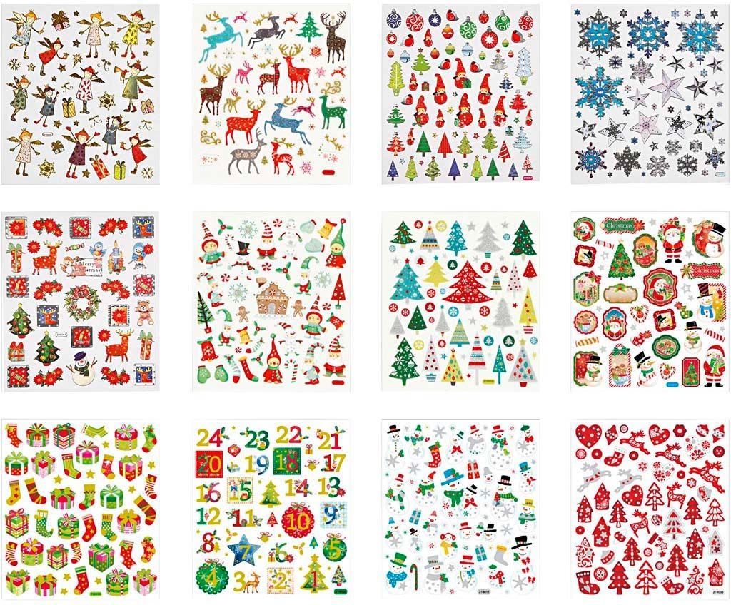 Creativ Company Sticker Weihnachten 12 Blatt von Creativ Company
