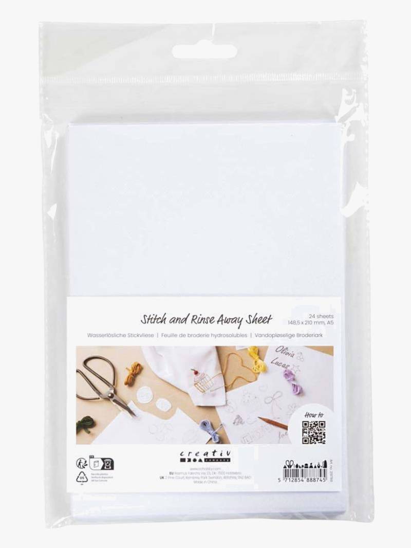 Creativ Company Wasserlöslich Stickereibogen A5 24 Stück Creativ Company Wasserlöslich Stickereibogen A5 24 Stück von Creativ Company