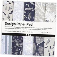 Design-Papier Block in Grautönen mit 50 Blatt, 15cm x 15cm von Creativ Company