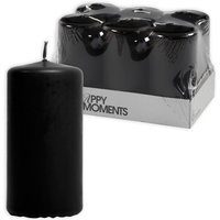 Schwarze Stumpenkerzen im 6er Pack, 10cm Schwarze Stumpenkerzen im 6er Pack, 10cm von Creativ Company