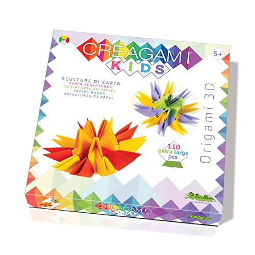 Creagami 3178842 Origami 3D, Papierskulptur Kids Kreisel, Bastelset für Erwachsene und Kinder ab 5 Jahren, 110 Teile von CreativaMente