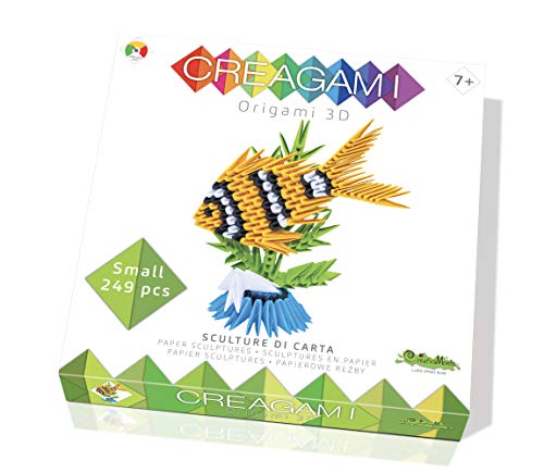 CreativaMente Creagami 3178762 Origami 3D, Papierskulptur Fisch, Bastelset für Erwachsene und Kinder ab 7 Jahren, 249 Teile, Mehrfarbig von CreativaMente