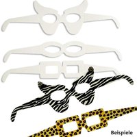 Bastel-Brillen, 16er Pack, weiss, zum Bemalen und Verzieren, 32cm Bastel-Brillen, 16er Pack, weiss, zum Bemalen und Verzieren, 32cm von Creative Company