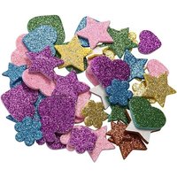 Glitzersticker aus Moosgummi, riesige 100 Stück-Packung. Herzen/Sterne Glitzersticker aus Moosgummi, riesige 100 Stück-Packung. Herzen/Sterne von Creative Company