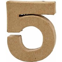 Zahl 5, handgearbeitet aus Pappe, zum Basteln, Bemalen, Verzieren Zahl 5, handgearbeitet aus Pappe, zum Basteln, Bemalen, Verzieren von Creative Company