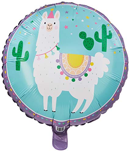 Creative Converting Llama Party Mylar-Ballon, 1 Karat, mehrfarbig, 45,7 cm von Creative Converting
