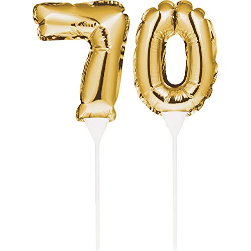 Creative Convertting Luftballons aus Folie, klein, selbstaufblasend, 23 x 9 cm, Nummer 70, Gold, 8C331852 Creative Convertting Luftballons aus Folie, klein, selbstaufblasend, 23 x 9 cm, Nummer 70, Gold, 8C331852 von Creative Converting