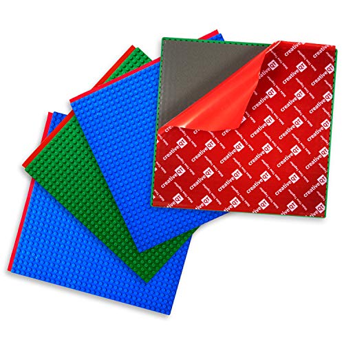 Creative QT MakerBase, Bauklötze zum Abziehen und Aufkleben, Grundplatten 25,4 x 25,4 cm, für alle großen Marken von Spielzeugbaukästen, stabile Stapelblöcke, Tischunterlage (Grün/Blau, 4 Stück) Creative QT MakerBase, Bauklötze zum Abziehen und Aufkleben, Grundplatten 25,4 x 25,4 cm, für alle großen Marken von Spielzeugbaukästen, stabile Stapelblöcke, Tischunterlage (Grün/Blau, 4 Stück) von Creative QT