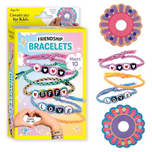 Creativity for Kids Best Friends Armbänder Mini-Bastelset: Erstellen Sie 10 Freundschaftsarmbänder – Armbandherstellungs-Set für Mädchen, Schmuckherstellung, Kunst und Handwerk, Kinderstrumpffüller von Creativity for Kids
