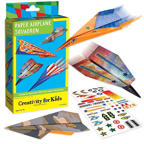 Creativity for kids CFK1994 - Mini-Bastelset: Papierflugzeugstaffel, Kinder-Bastelset von Creativity for Kids